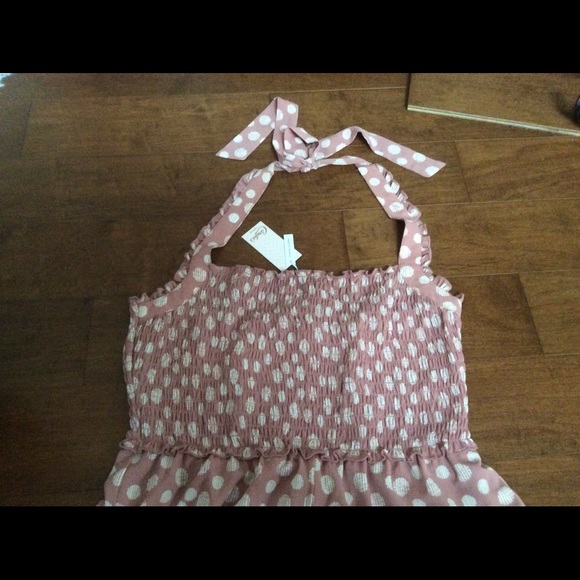 ♨️FLASH♨️HalterTop PolkaDot ElasticBodice Jumpsuit - Picture 2 of 7